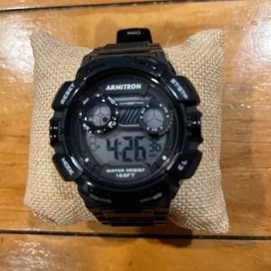 Armitron 40/8393 Mens 50m Black Digital Quartz Alarm Chrono Watch